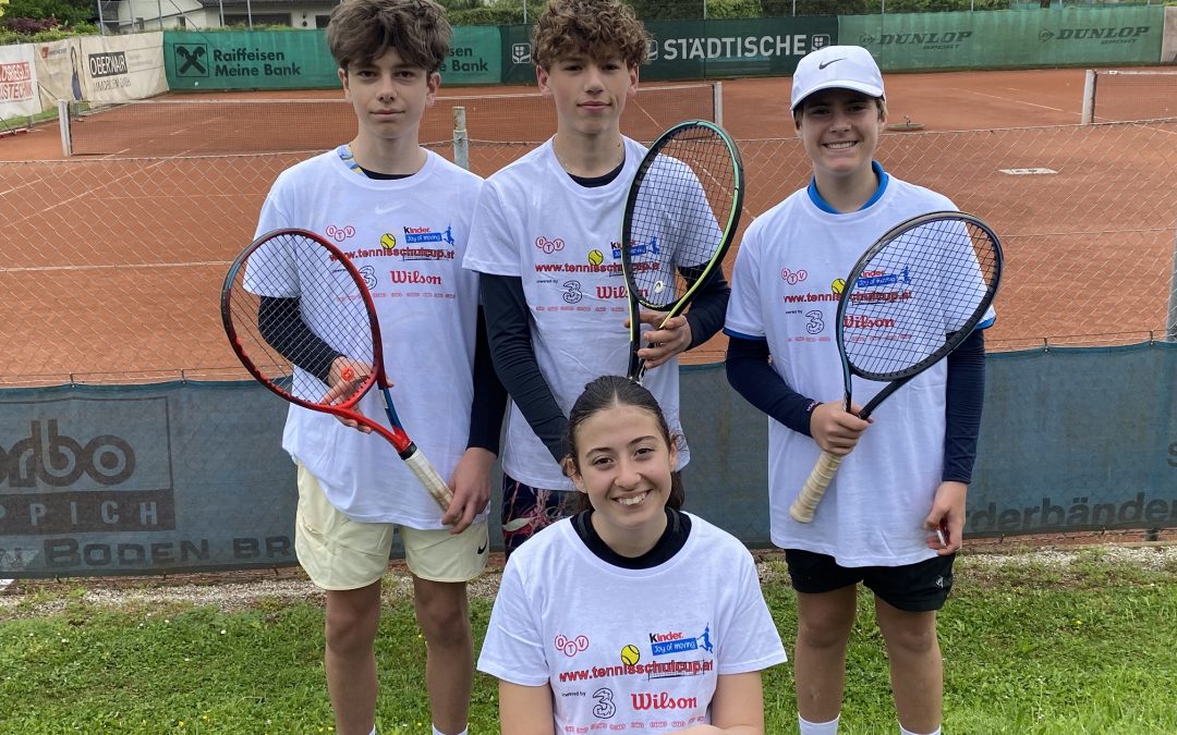 Nach Siegen gegen SMS Steyr und MS Weyer: Tennisteam qualifiziert sich für das Achtelfinale im Wilson Schulcup