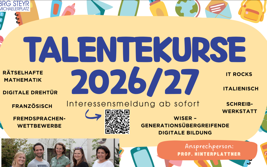 Talentekurse 2026/27