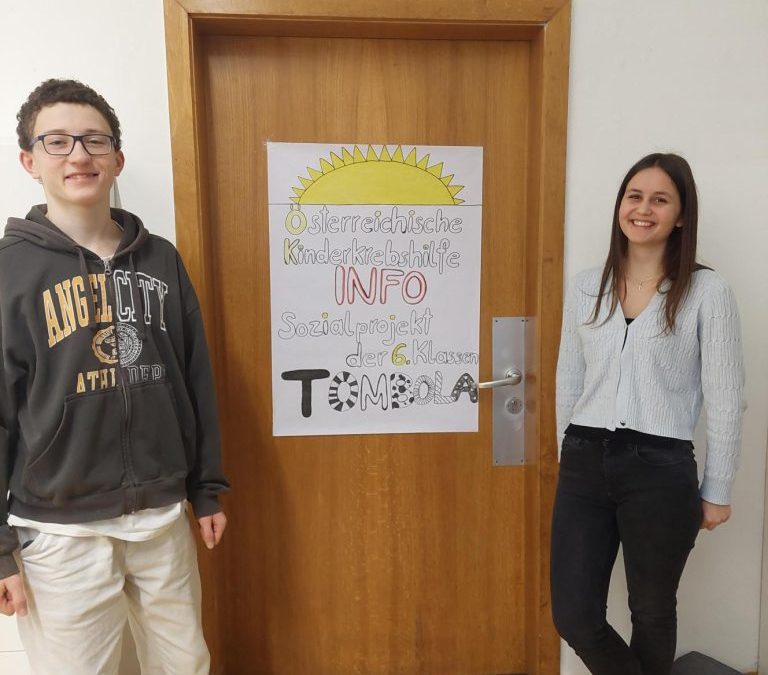 Eine Tombola für die Kinderkrebshilfe